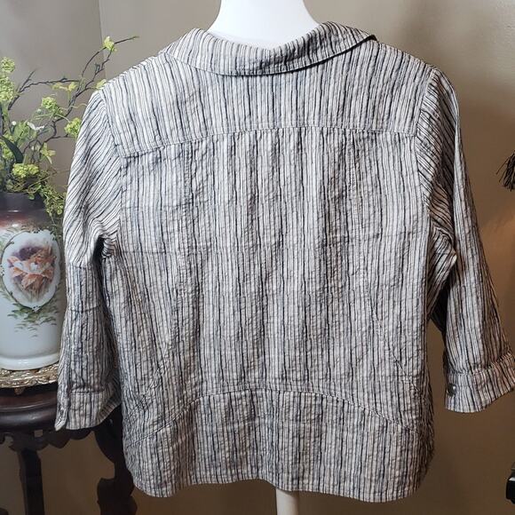 Christopher & Banks Women's 3/4 Sleeve Zippered Jacket Size XL - Picture 7 of 9